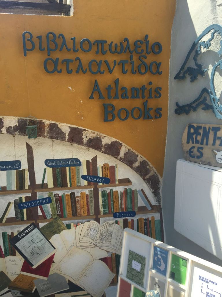 activities on Santorini Atlantis book store