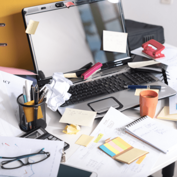 decluttering tips for hoarders desk clutter